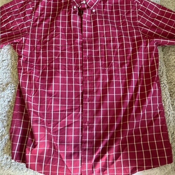 Jos. A. Bank Red and White Casual Button Down Shirt EUC - Picture 2 of 5